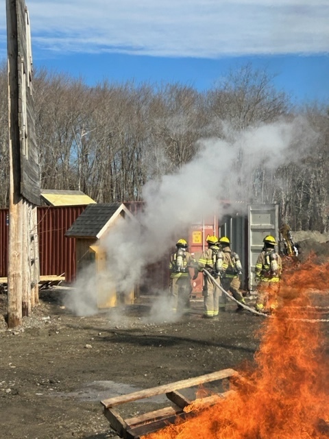 Firefighting live burn at WRVC